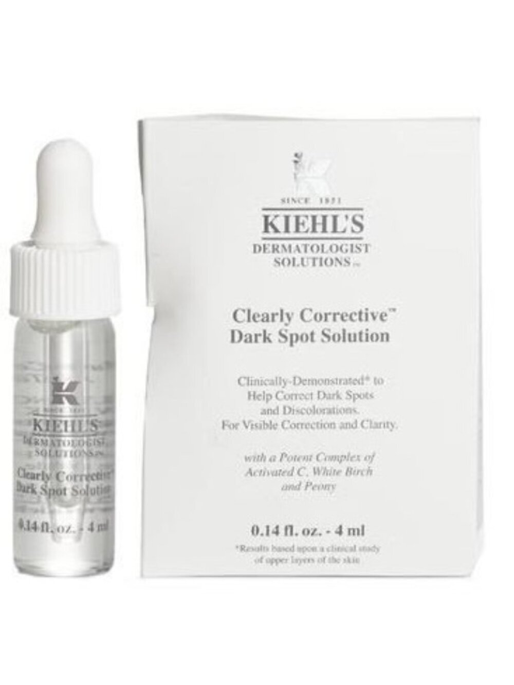 Kiehl's Clearly Corrective Dark Spot Solution .14 fl oz/ 4ml x 6 Blemish NEW